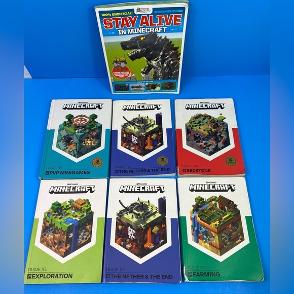 6 Minecraft Guide books Exploration Nether Redstone FARMING MINIGAMES - Picture 16 of 16